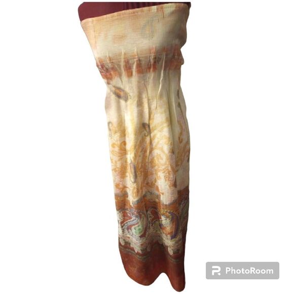 Lapis strapless broken paisley print maxi dress - Picture 1 of 9